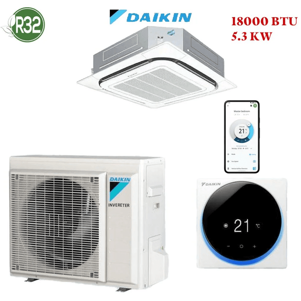 Climatiseur Cassette Daikin 18000 BTU Inverter R32 5.3 kW